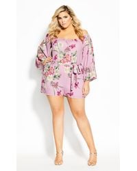 city chic floral playsuit