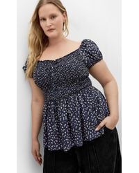 City Chic - Plus Size Azure Print Top - Lyst