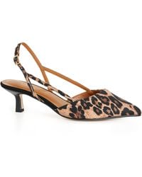 City Chic - Plus Size Wide Fit Mila Tan Slingback Heel Shoes - Lyst