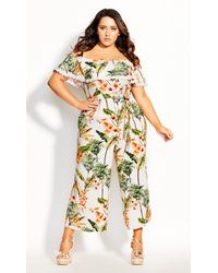 City Chic Oasis Jumpsuit - Multicolor