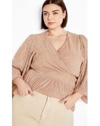 City Chic - Plus Size Lilian Sparkle Top Soft - Lyst