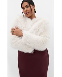 City Chic - Plus Size Angelica Faux Fur Jacket - Lyst