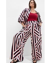 City Chic - Plus Size Haylee Wide Leg Bone Pants - Lyst