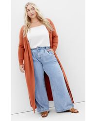 City Chic - Plus Size Goldie Longline Cardigan Sweater - Lyst