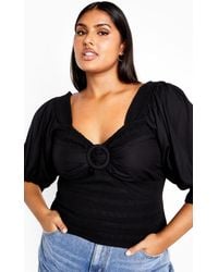 City Chic - Plus Size Flora Plain Top - Lyst