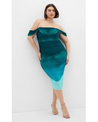 City Chic - Plus Size Alyssa Ruched Midi Dress - Lyst