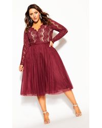 rare beauty lace fit & flare dress