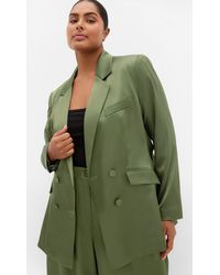 City Chic - Plus Size Rylie Satin Blazer - Lyst