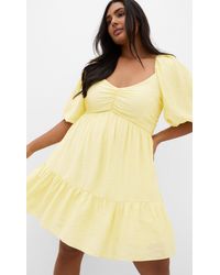 City Chic - Plus Size Mindy Babydoll Mini Dress - Lyst