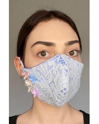 Womens Accessories Face masks Claire Mischevani Olivia Face Covering in Blue 