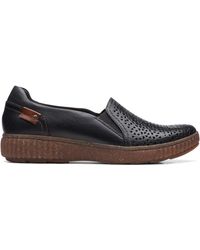 Clarks Magnolia Aster Slip-on Loafers in Black | Lyst