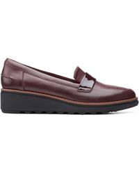 clarks sharon gracie platform loafers