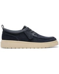 Clarks - Polden Moc Navy Suede - Lyst