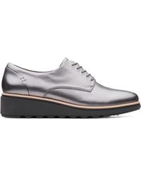 clarks sharon noel suede wedge derby