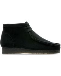 clarks wallabees black sale
