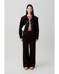 Claudie Pierlot - Denim Sailor Collar Jacket - Lyst