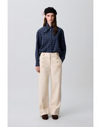 Claudie Pierlot - Light Denim Wide-Leg Jeans - Lyst