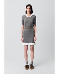 Claudie Pierlot - Jupe Courte Maille Fine - Lyst