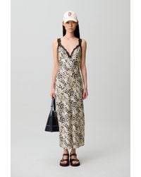 Claudie Pierlot - Satin Animal Print Dress - Lyst