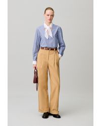 Claudie Pierlot - Checked Poplin Blouse - Lyst