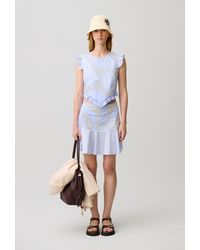Claudie Pierlot - Printed Ruffled Top - Lyst
