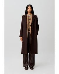 Claudie Pierlot - Long Belted Wool Coat - Lyst