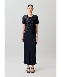 Claudie Pierlot - Fitted Sequinned Knit Cardigan - Lyst