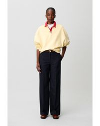 Claudie Pierlot - Striped Wool Blend Trousers - Lyst
