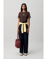 Claudie Pierlot - Draped Short Sleeve T-Shirt - Lyst