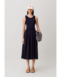 Claudie Pierlot - Bi-Material Cotton Dress - Lyst