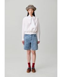 Claudie Pierlot - Pussy-Bow Poplin Blouse - Lyst