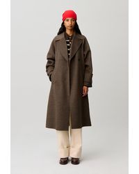 Claudie Pierlot - Mid-Length Checked Belted Coat - Lyst