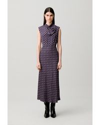 Claudie Pierlot - Flowy Scarf Neck Dress - Lyst
