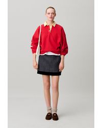 Claudie Pierlot - Short Bi-Material Skirt - Lyst