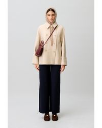 Claudie Pierlot - Short Peacoat With Shirt Collar - Lyst