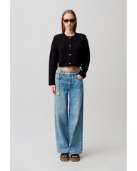 Claudie Pierlot - Wide-Leg Washed Denim Jeans - Lyst