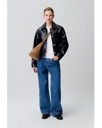Claudie Pierlot - Blouson Cuir Vernis Vieilli - Lyst