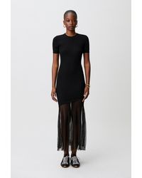 Claudie Pierlot - Long Flared Knitted Dress - Lyst