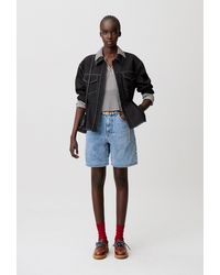 Claudie Pierlot - Short Droit Denim Délavé - Lyst