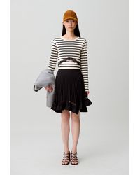 Claudie Pierlot - Jupe Plissée Courte Avec Dentelle - Lyst