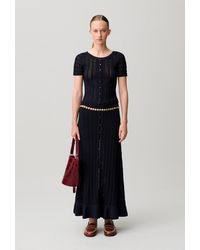 Claudie Pierlot - Short-Sleeved Crochet Top - Lyst