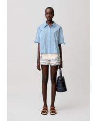 Claudie Pierlot - Striped Peter Pan Collar Shirt - Lyst
