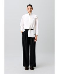 Claudie Pierlot - Tailored Straight Wide Trousers - Lyst