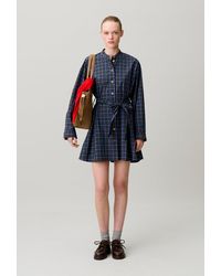 Claudie Pierlot - Checked Cotton Shirt Dress - Lyst