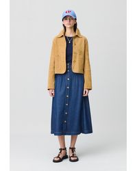 Claudie Pierlot - Jupe Denim Longue À Boutons - Lyst