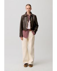 Claudie Pierlot - Cropped Vintage Leather Jacket - Lyst
