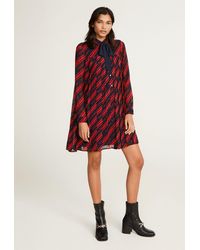 Claudie Pierlot Robe plissée - Rouge