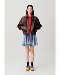 Claudie Pierlot - Casual Shiny Leather Jacket - Lyst
