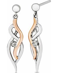 Clogau - Nature's Wonder Sterling Waterfall Drop Earrings With Topaz - Lyst