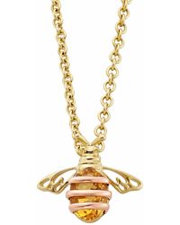 Clogau - Nature's Wonder 9Ct Solid Honey Bee Pendant With Citrine - Lyst